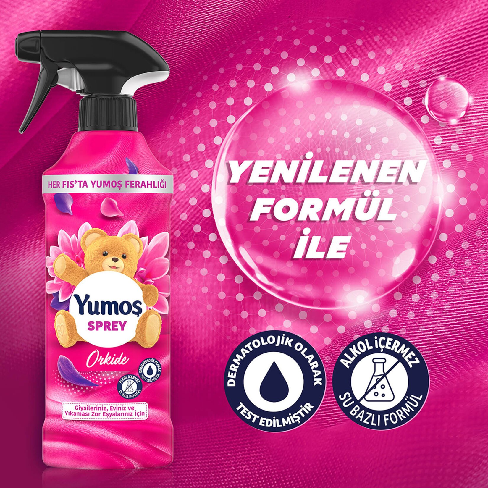 خرید و قیمت اسپری خوشبو کننده هوای یوموشYumoşبا رایحه ارکیده حجم 450 میل